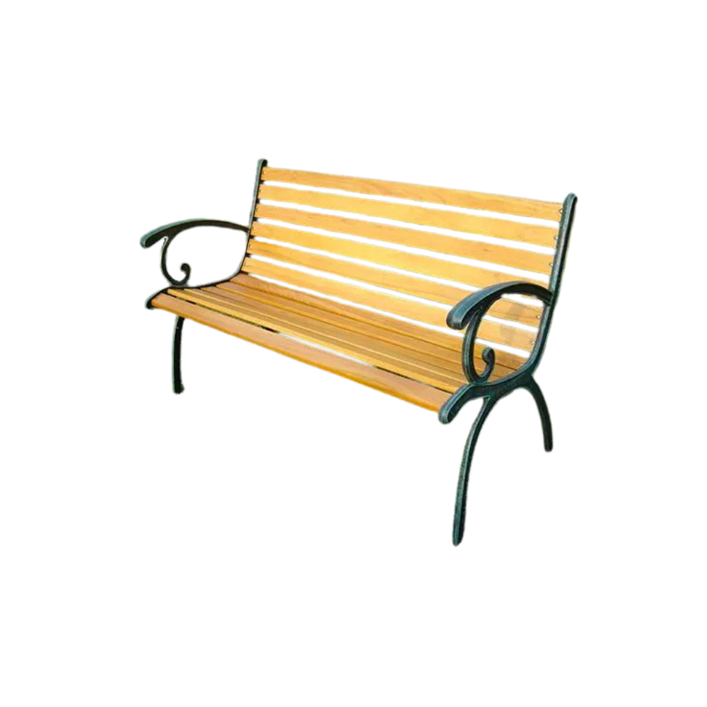 Panchina in Legno “Benson” Papillon – Struttura in Ghisa e Traversine in Legno