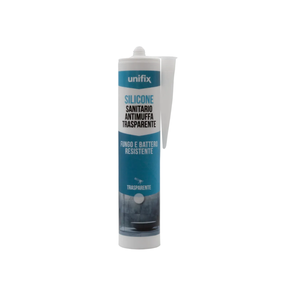 Silicone Sanitario Antimuffa Trasparente 280 ml – Sigillante Monocomponente per Bagno e Cucina