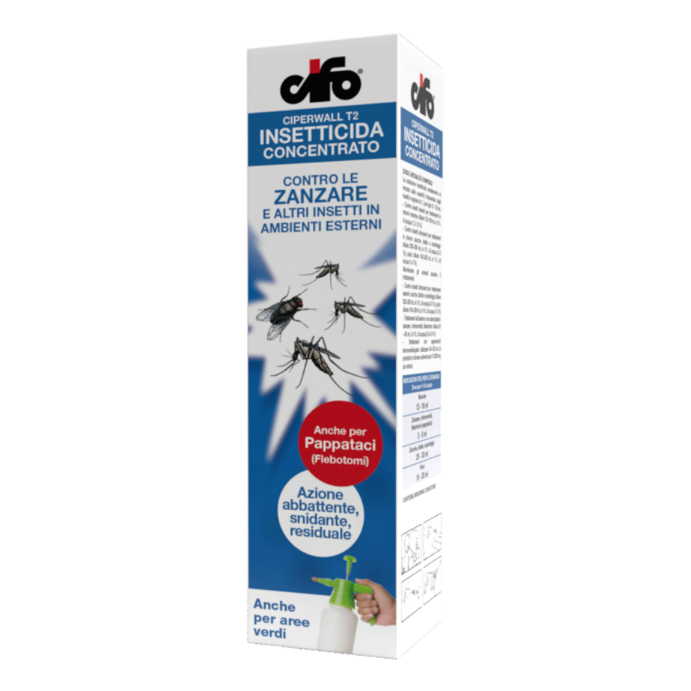 CIFO Ciperwall T2 – Insetticida Concentrato ad Azione Triplice per Interni ed Esterni