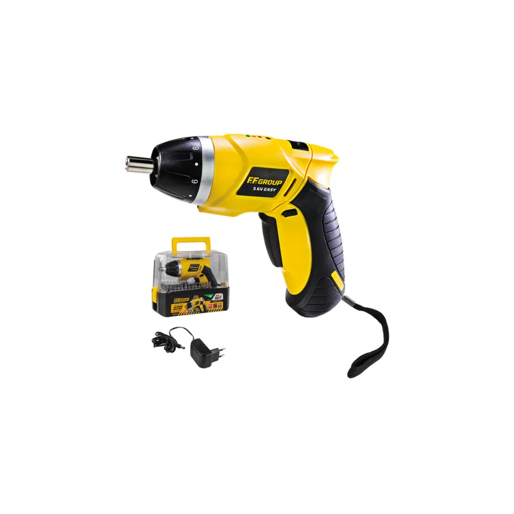 Avvitatore elettrico compatto 3.6 V con luci LED – Per montaggio mobili + 54 inserti