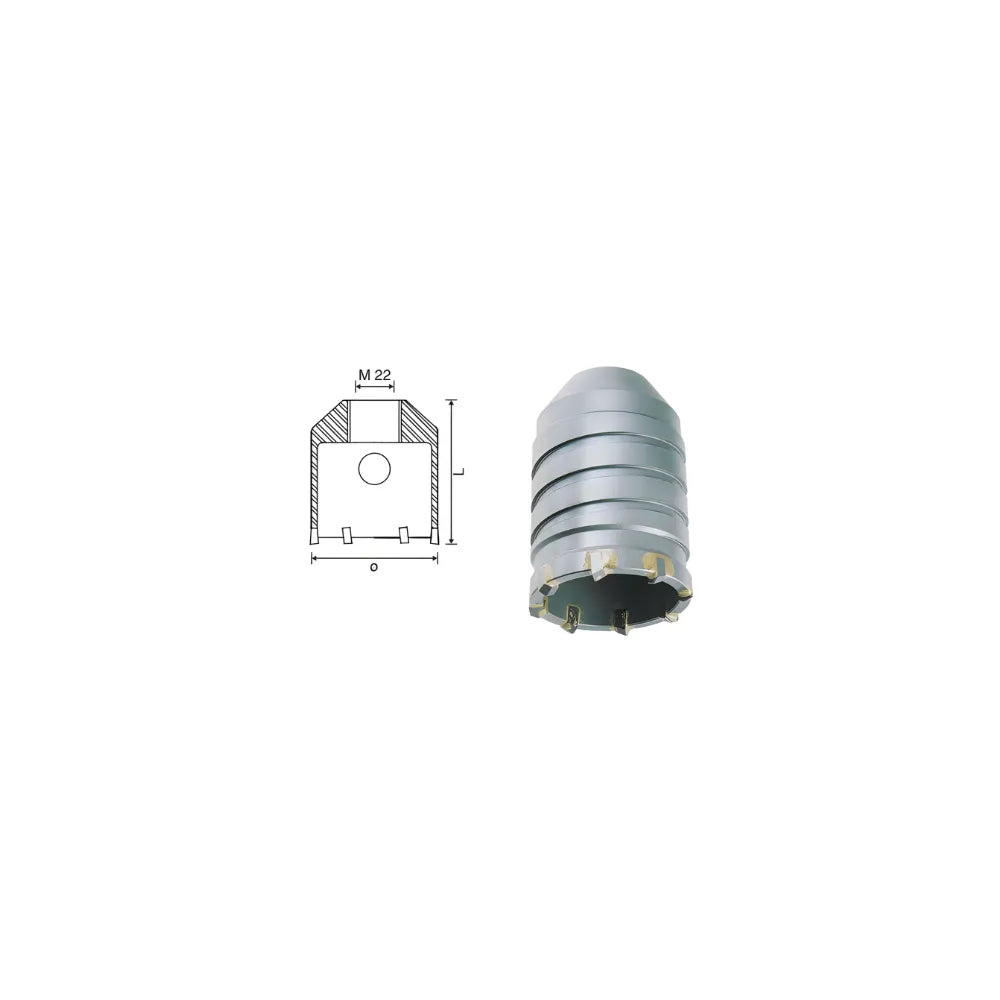 Corona Perforatrice Impact per Edilizia Attacco M22 INECO