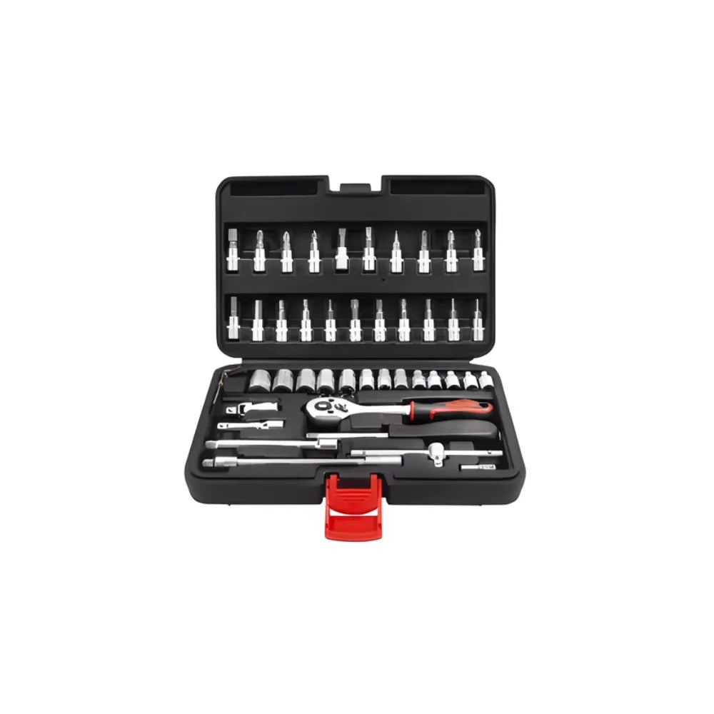 Valigetta 46 Pezzi Accessori Avvitatura in Acciaio al Cromo ¼"