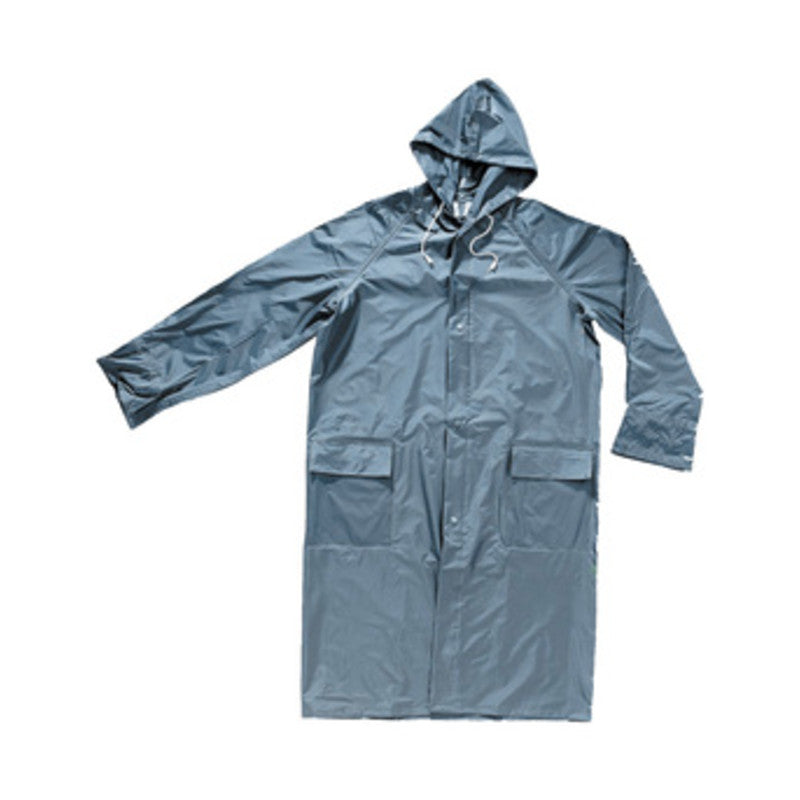 Cappotto Impermeabile Niagara XXL in Poliestere PVC Blu – Giacca Antipioggia con Cappuccio e Tasche
