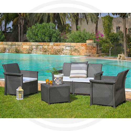 Arredo Esterno Resina 5 Posti – Set da Giardino Pratico e Durevole