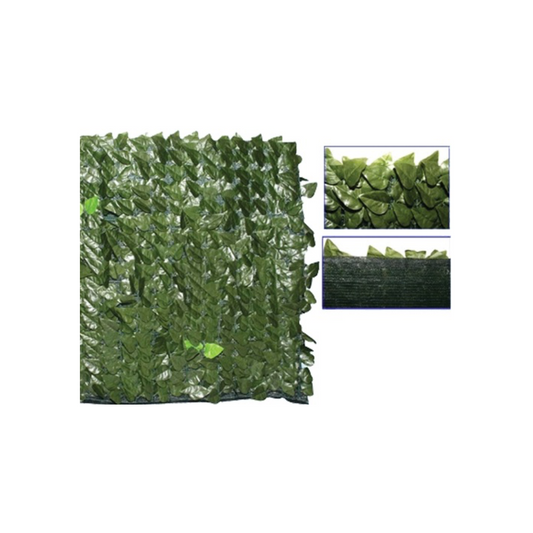 Siepe Artificiale Ornamentale Lauro Oscurante Sempreverde | Rotolo Schermante, Resistente ai Raggi UV