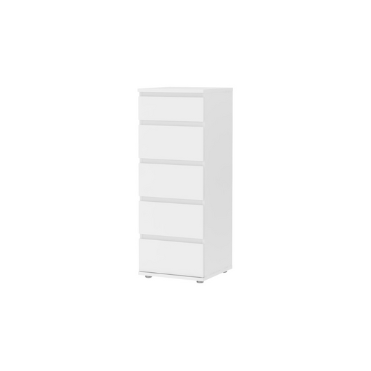 Cassettiera Linea Nova 5 cassetti 40x40x107 cm – Bianca