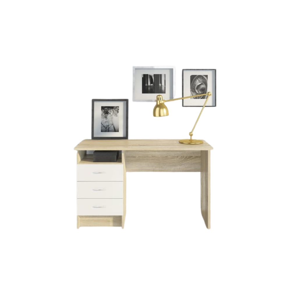 Scrivania Function Plus 3 cassetti + 1 vano 120x48x72 cm – Rovere