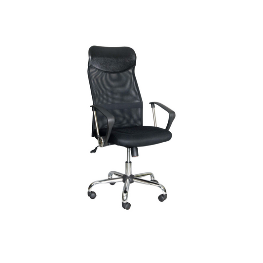 Poltrona Ufficio Sun Nero con Braccioli – Direzionale Ergonomica