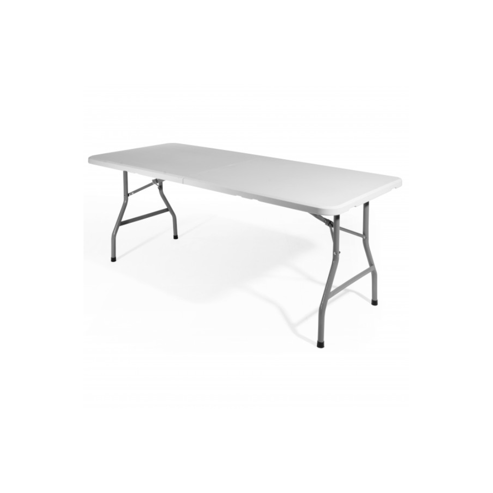 Tavolo Catering Pieghevole in Metallo e Plastica HDPE | Portata 150-200 kg – Facile da Trasportare