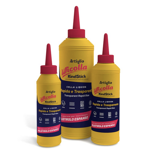 Artiglio – KindStick Artiglio – Colla Acetovinilica Trasparente per Polistirolo e Materiali Sensibili