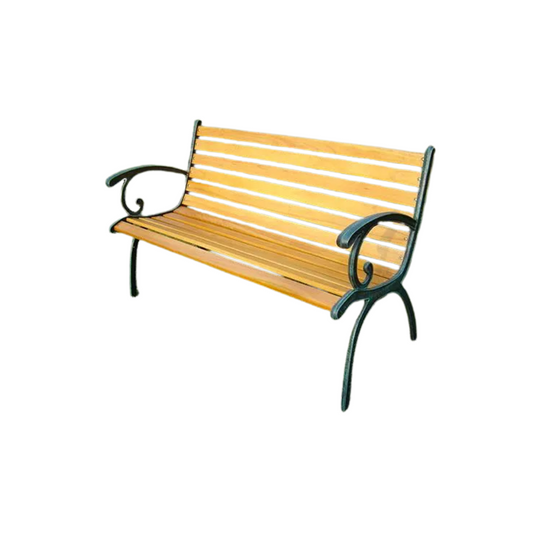 Panchina in Legno “Benson” Papillon – Struttura in Ghisa e Traversine in Legno