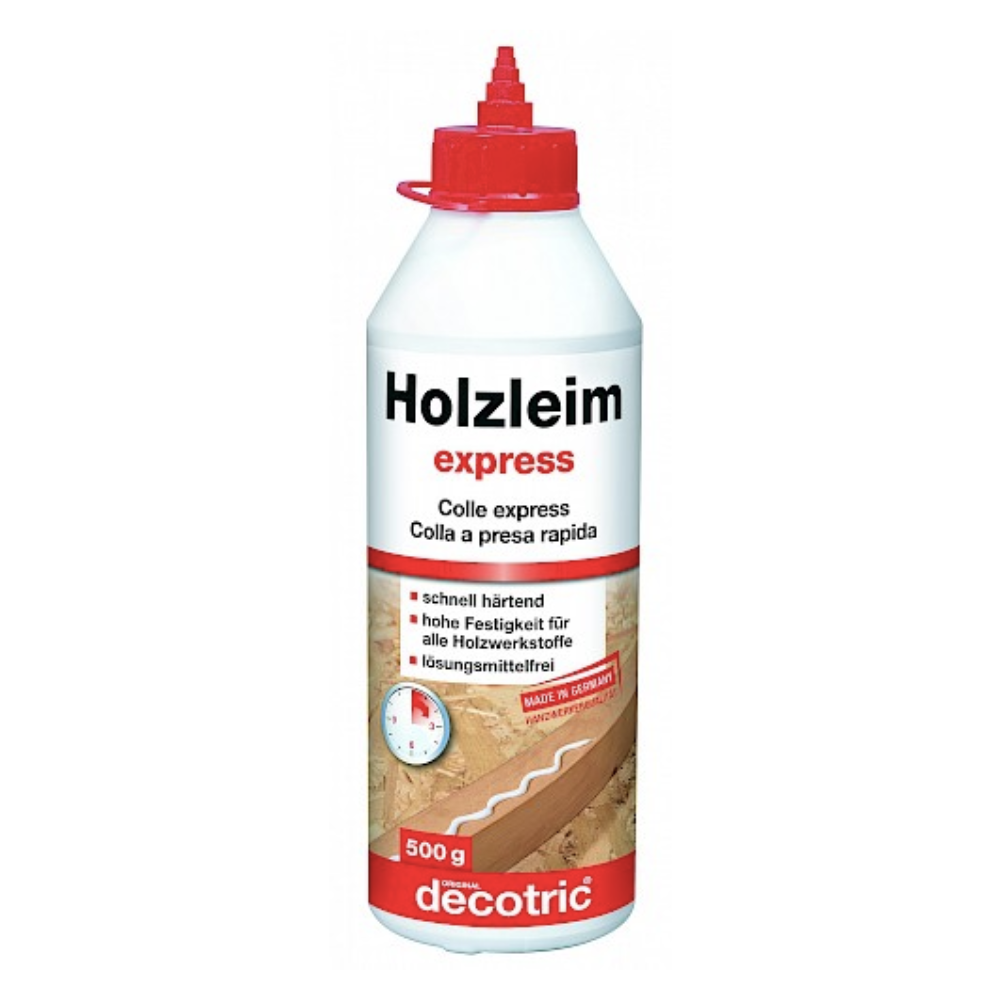 Decotric Holzeleim Express – Colla Vinilica Rapida per Legno e Pannelli