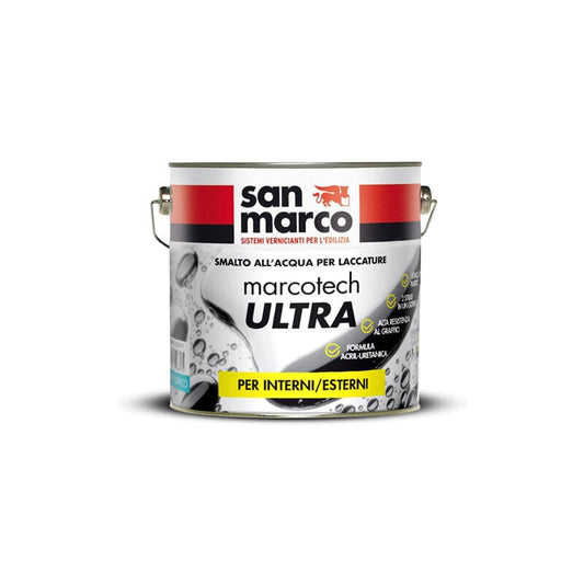 Smalto All’Acqua Bianco Opaco – San Marco Marcotech Ultra AU10 – Interni/Esterni Ultra-Resistente