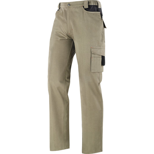 Pantalone da Lavoro Neri Phanter in Cotone Canvas | Multi-Tasche, Rinforzi e Comfort – Beige