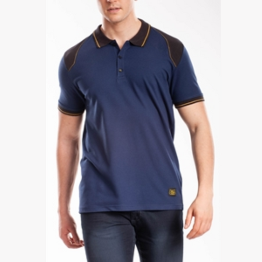 Polo Uomo Lewis Workpol Rica | Manica Corta, Cotone Elasticizzato 220g – Spalle Rinforzate