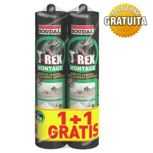 Soudal T-Rex Colla di Montaggio 2 PEZZI – Adesivo ad Alta Resistenza