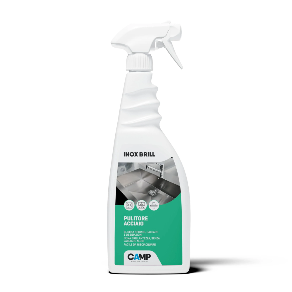 Inox Brill – Detergente Lucidante e Protettivo per Acciaio Lucido e Satinato
