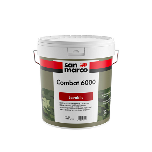 Pittura Lavabile Antimuffa – San Marco Combat 6000 – Interni Bianco