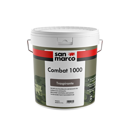 Combat 1000 – Idropittura Traspirante Igienizzante Antimuffa per Interni