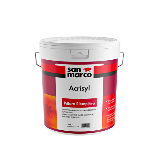 Idropittura Superlavabile Riempitiva – San Marco Acrisyl – Esterni Antimuffa/Antialga