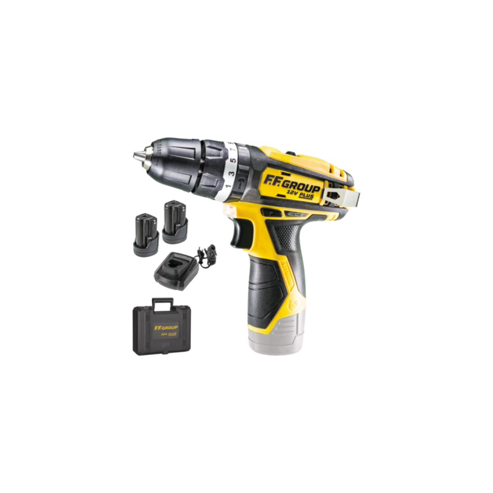 Trapano avvitatore con due batterie - Leggero e preciso 2.0AH 12V F.F. Group