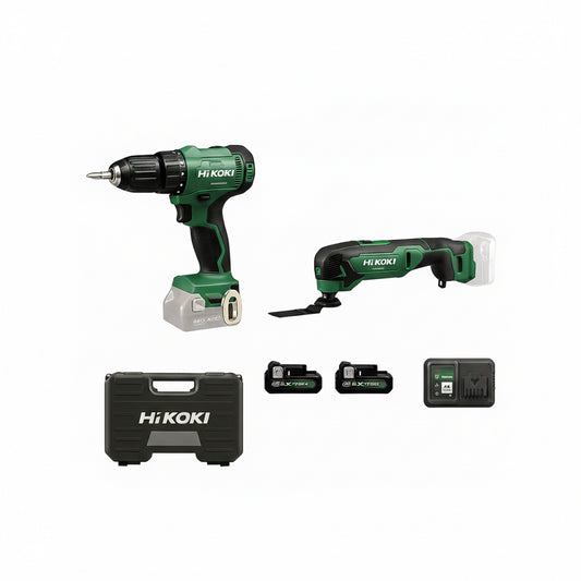 Trapano Avvitatore Brushless + Utensile Multifunzione Hikoki KC12HKCV 12V Kit con 2 Batterie 4Ah e Valigetta