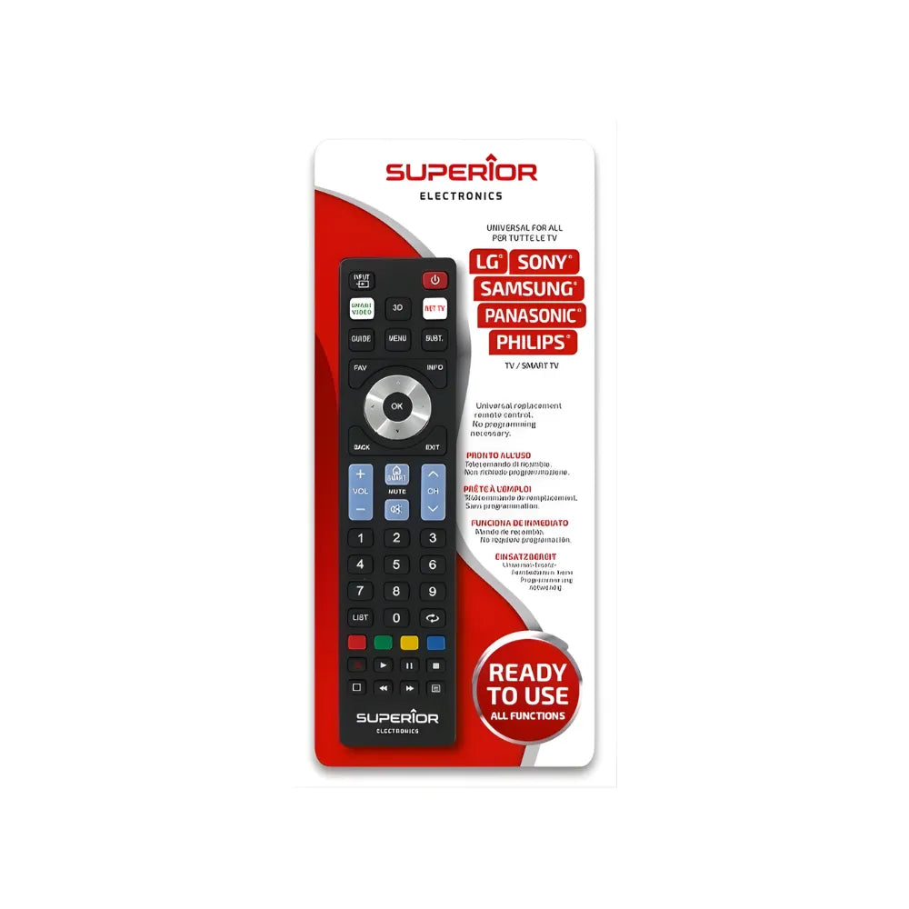 Superior Telecomando Universale per Smart TV – Compatibile Sony, Panasonic, LG, Samsung, Philips